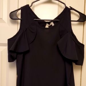 Black off the shoulder blouse